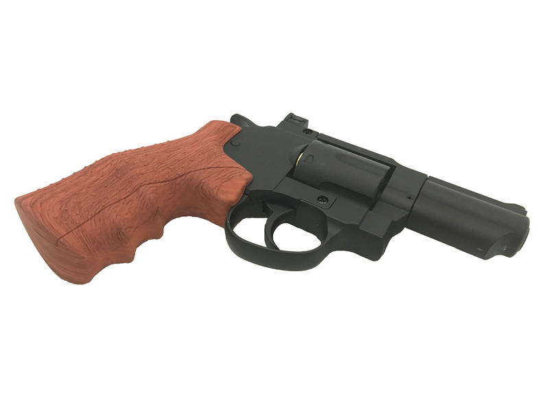 Hwasan 2.5″ Co2 Revolver (4.5mm-BK-Wood Grip)