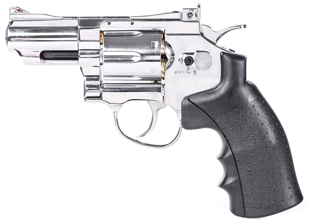 Hwasan Revolver 2.5inch Co2 Air Pistol (4.5mm – Silver – Full Metal)