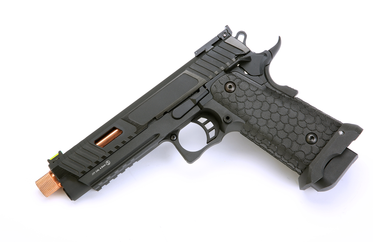 KLI 4.5mm/.177 BB Tartarus MKIV 5.1 Hi-Capa Co2 Blowback Pistol (Full Metal – Rose Barrel – L45-21064C-EXG)