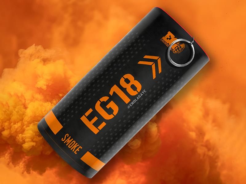 Enola Gaye EG18 Wire Pull Smoke Grenade (EG18AO – Orange)