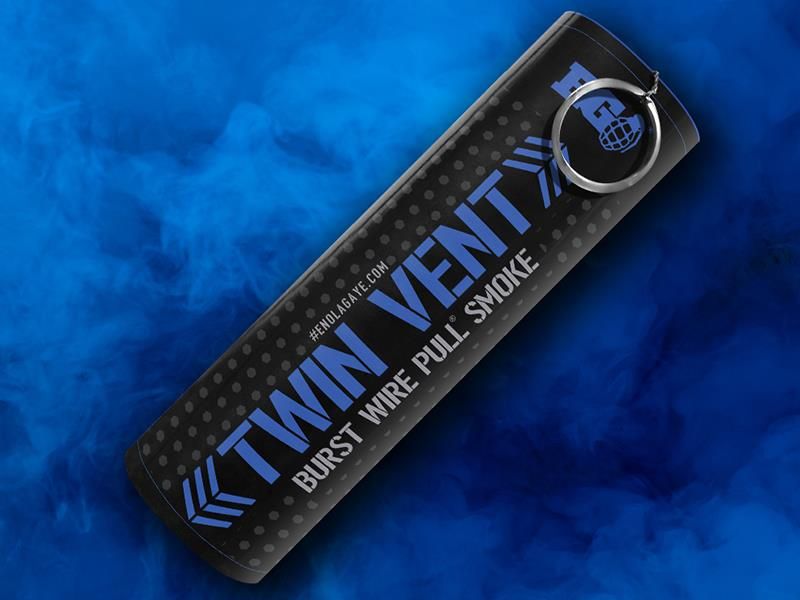 [Discontinued] Enola Gaye Twin Vent Burst Wire Pull Smoke Grenade (BWP03B – Blue)