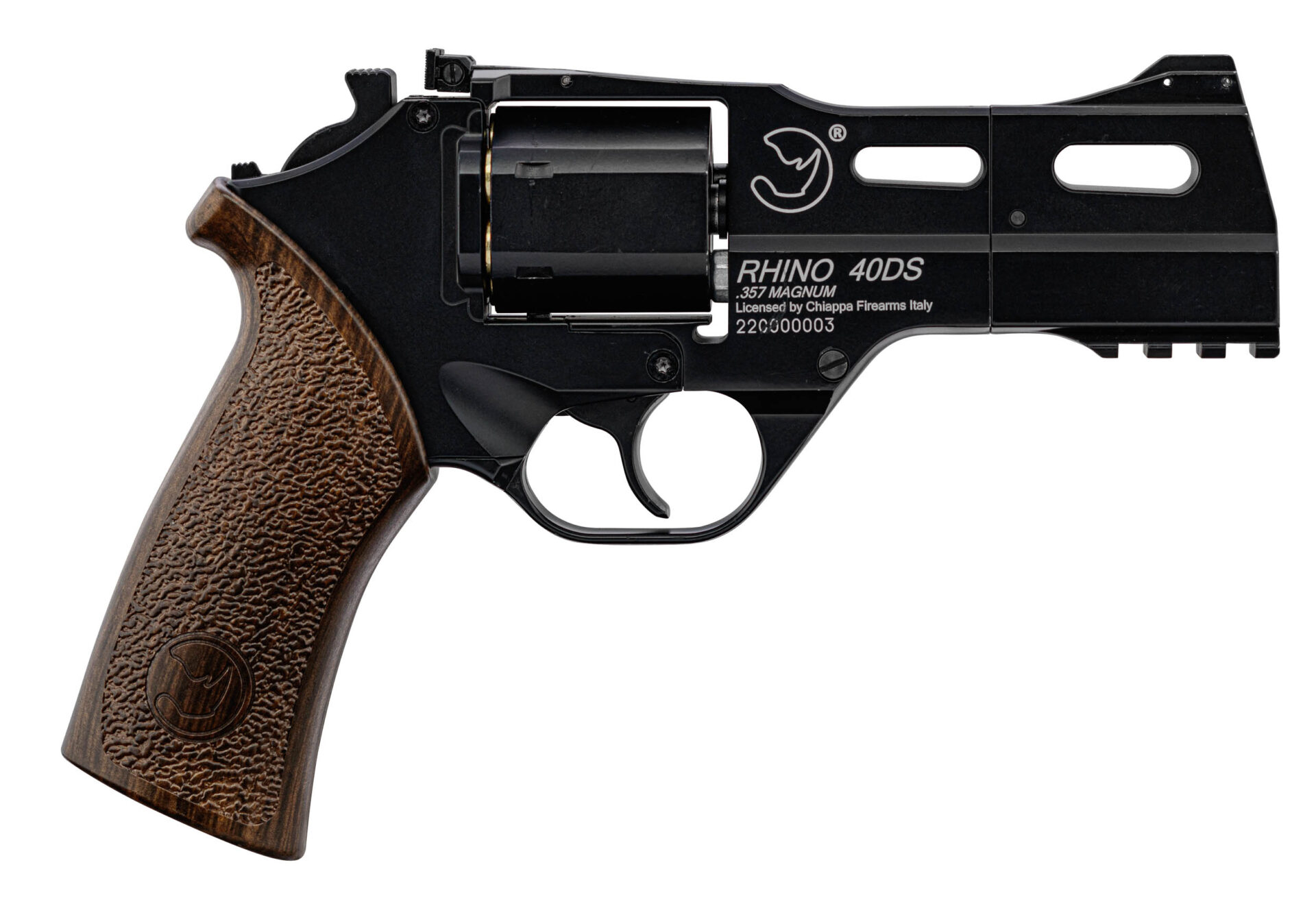 Chiappa 4.5mm/.177 Charging Rhino 40DS Co2 Revolver (4″ – Black – 440.123)