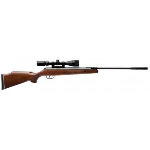 Crosman .177/4.5mm Summit Sniper Rifle with 3-9x40AO Scope (Wood Stock – Spring Powered)