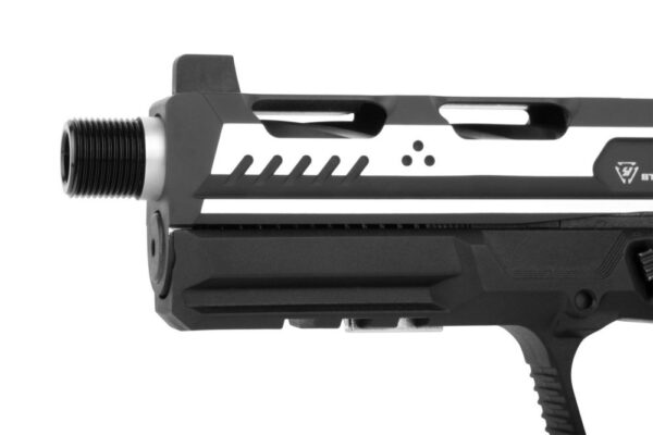 Strike Industries by EMG .177/4.5mm ARK Co2 Blowback Pistol (Strike Frame – Standard – Silver)