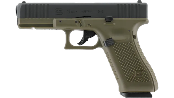 Umarex – 5.8471 Glock17 Gen5 BBCo2 Pistol Battlefield Green by Umarex (UMGL17G5BG)
