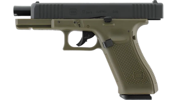 Umarex – 5.8471 Glock17 Gen5 BBCo2 Pistol Battlefield Green by Umarex (UMGL17G5BG)