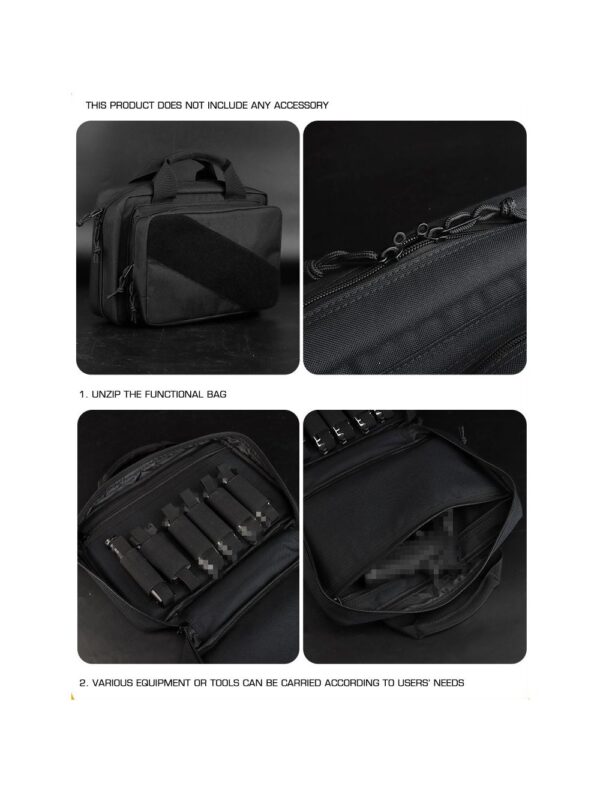 Big Foot Tactical Expert Pistol Bag (Size: 37 x 26 x 6cm – 900D – Black)