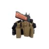 Big Leg Holster 1911 with Two Pouches (Hard – Tan)