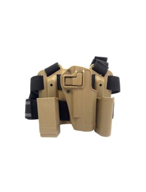 Big Leg Holster 1911 with Two Pouches (Hard – Tan)