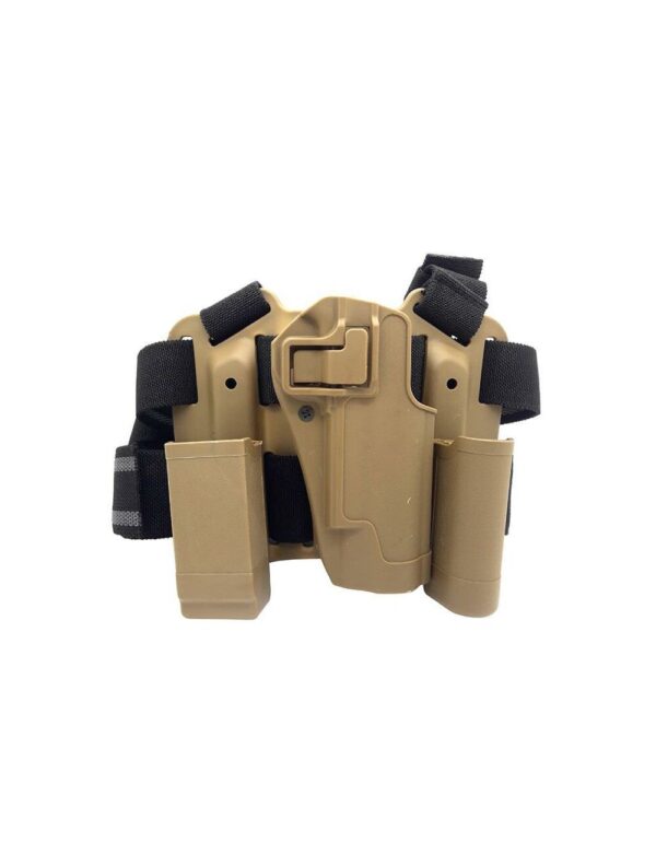 Big Leg Holster 1911 with Two Pouches (Hard – Tan)