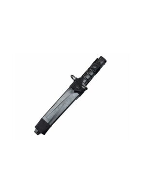 ACM M4 Rubber Knife with Case Frog and Straps (Bayonet – Black – TD201-BK)