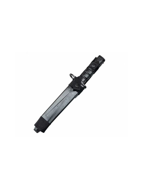 ACM M4 Rubber Knife with Case Frog and Straps (Bayonet – Black – TD201-BK)