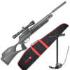 GAMO Phox .22 PCP Air Rifle Package including 3-9x40 scope, silencer, and stirrup pump