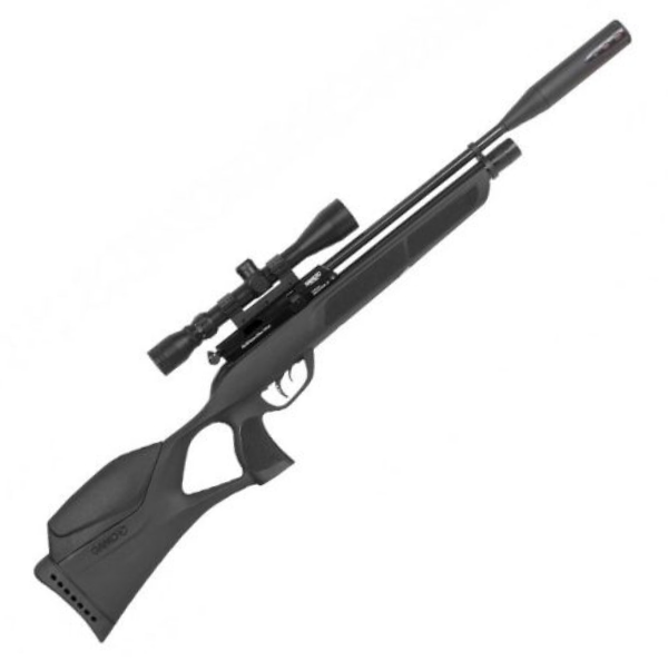 GAMO Phox PCP Air Rifle with synthetic thumbhole stock and integrated Whisper silencer