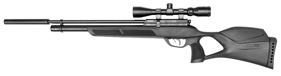 GAMO GX-250 PCP Air Rifle Bundle Package – (.22/5.5mm – 10 shot – Blk Syn)