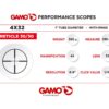 Gamo 4×32 WR Air Rifle Scope with 11mm Dovetail Scope (GAVELC4X32WR)