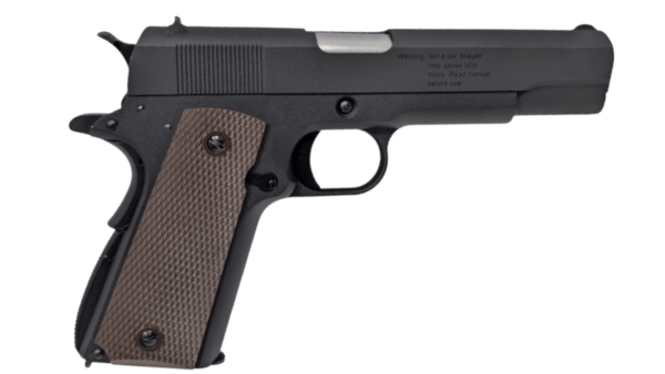WE 1911 Co2 Blowback Air Pistol, 4.5mm/.177 – (Classic Black – Full Metal – WE-45-E001A)
