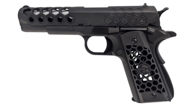 WE 1911 Honeycomb Co2 Blowback Air Pistol 4.5mm/.177 – (Black – Full Metal – WE-45-E016-BK) WE 1911 Honeycomb Co2 Blowback Air Pistol 4.5mm/.177 – (Black – Full Metal – WE-45-E016-BK)