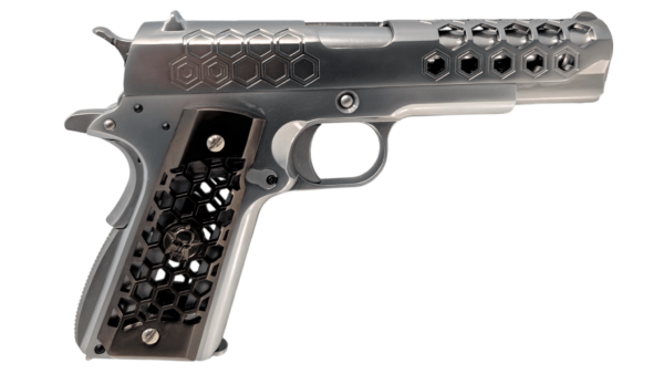 WE 1911 Honeycomb Co2 Blowback Air Pistol 4.5mm/.177- (Silver – Full Metal – WE-45-E016-SV) WE 1911 Honeycomb Co2 Blowback Air Pistol 4.5mm/.177- (Silver – Full Metal – WE-45-E016-SV)