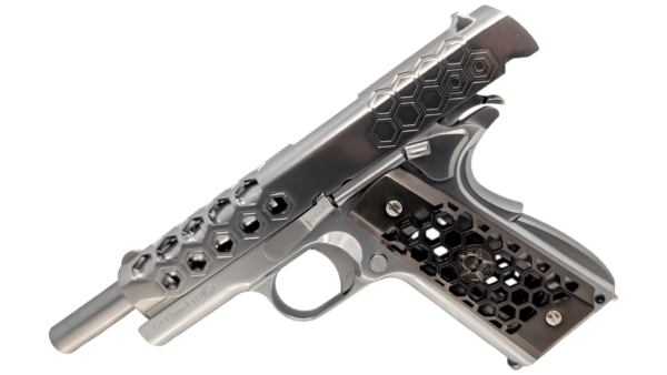 WE 1911 Honeycomb Co2 Blowback Air Pistol 4.5mm/.177- (Silver – Full Metal – WE-45-E016-SV) WE 1911 Honeycomb Co2 Blowback Air Pistol 4.5mm/.177- (Silver – Full Metal – WE-45-E016-SV)