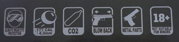 WE 4.5mm/.177 Co2 Air Pistol – 17 Series Gen 4 (WE-45-G001B-BK)