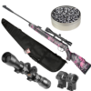 Kral Devil .22 Muddy Girl Spring Air Rifle Package – (Inc. Scope, Bag, Pellets- Pink Camo)