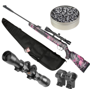 Kral Devil .22 Muddy Girl Spring Air Rifle Package - (Inc. Scope, Bag, Pellets- Pink Camo)