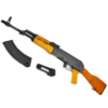 A&K AK47 CO2 Powered 4.5mm/.177 BB Air Rifle with Real Wood Furniture (Cybergun Model)