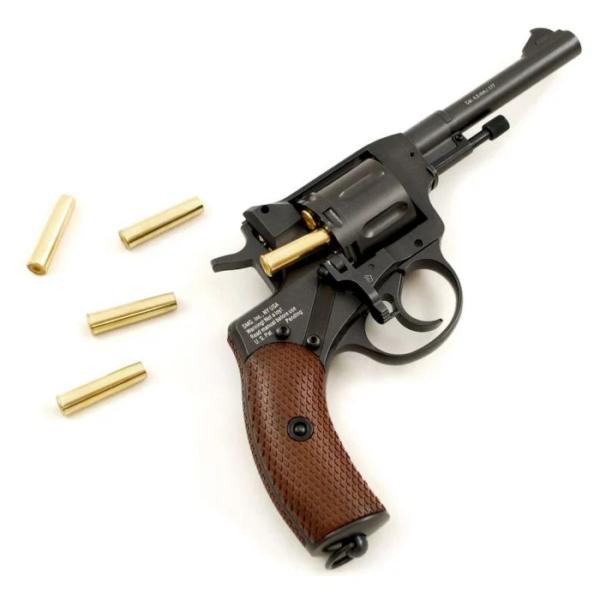 Gletcher Nagant 4.5mm/.177 Co2 Revolver – Black