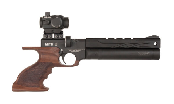 Reximex Mito .177/4.5mm Caliber Regulated PCP Air Pistol – Walnut Grip Reximex Mito .177/4.5mm Caliber Regulated PCP Air Pistol – Walnut Grip