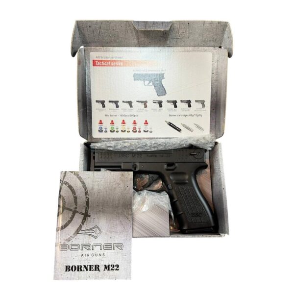 Borner M22 Co2 Blowback Pistol (4.5mm/.177 – BB – Black)