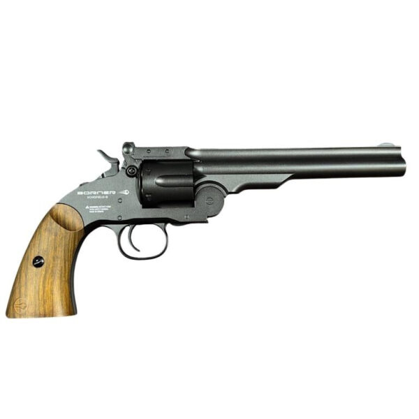 Borner Schofield Co2 Revolver (4.5mm/.177 – BB and Pellet – Black)