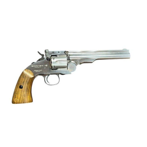 Borner Schofield Co2 Revolver (4.5mm/.177 – BB and Pellet – Silver)